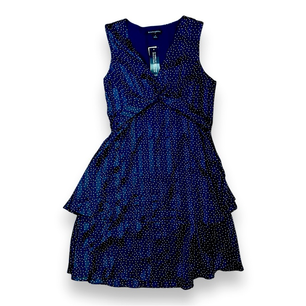 NWT Banana Republic flirty Navy Blue Dress Size  4
